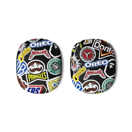 Sticker Collage AirPod Max Case — Pop Culture Snack Logo Design