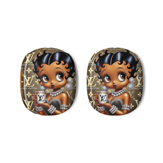 Betty Boop Luxe Monogram AirPods Max Case — Designer Cartoon Headphone Covers