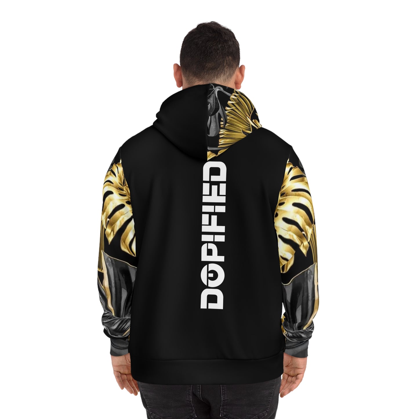 Black & Gold Rose” DOPiFiED Fashion Hoodie