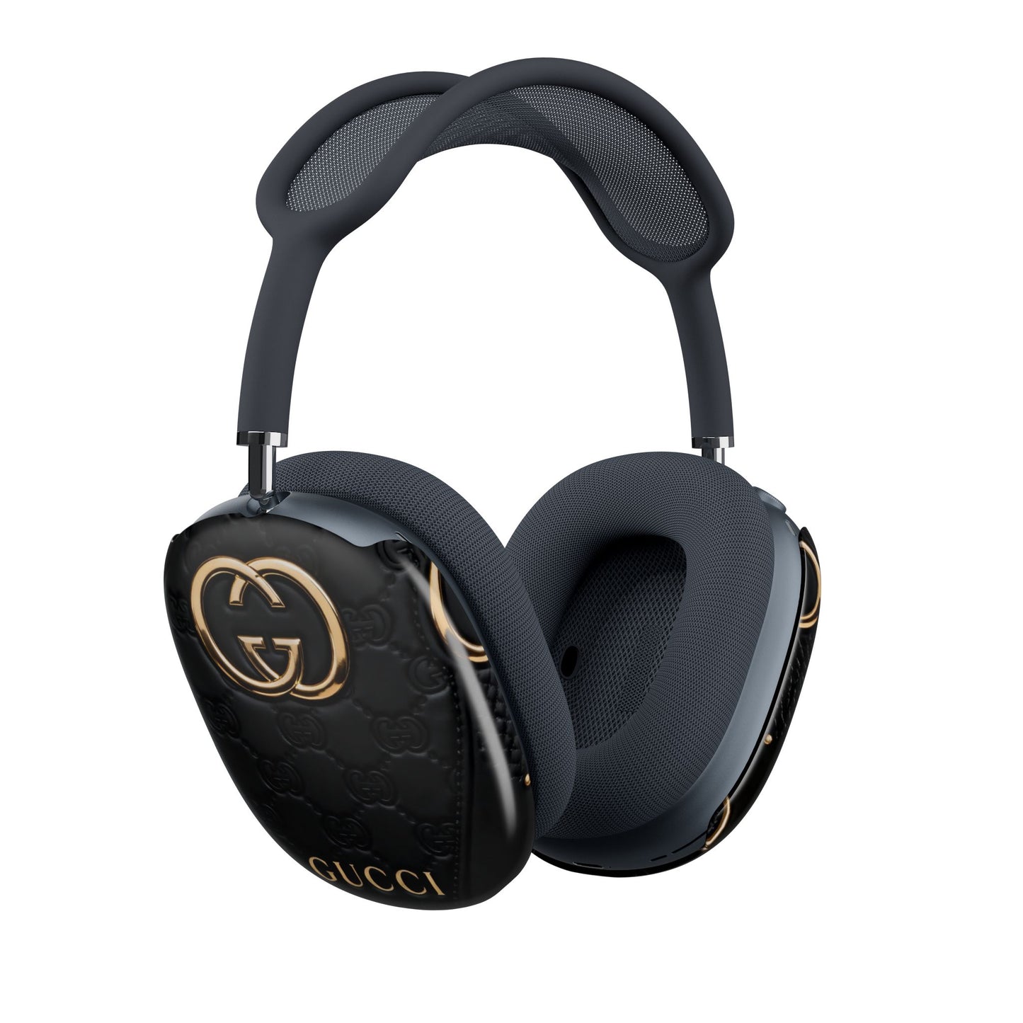 Designer-Inspired Luxury AirPod Max Case — Black GG Logo Protective Covers