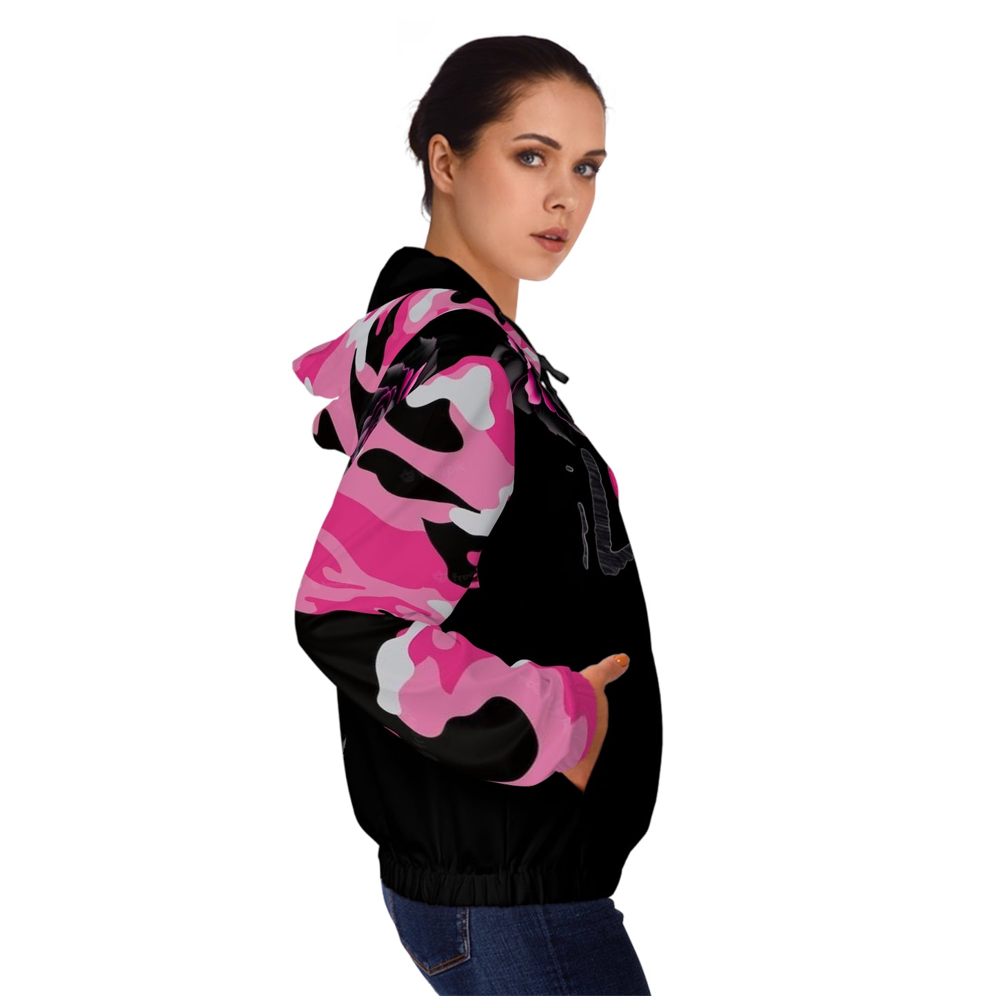 Sean Breed "L💗VE PinkVibe Camo" Women’s Full-Zip Hoodie
