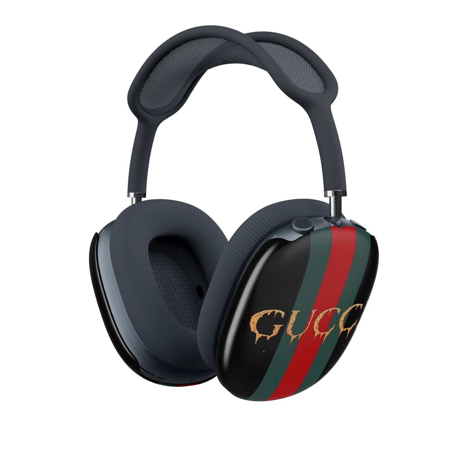 Designer Stripe AirPod Max Case — Luxury Red & Green Gucci-Inspired Earcup Covers