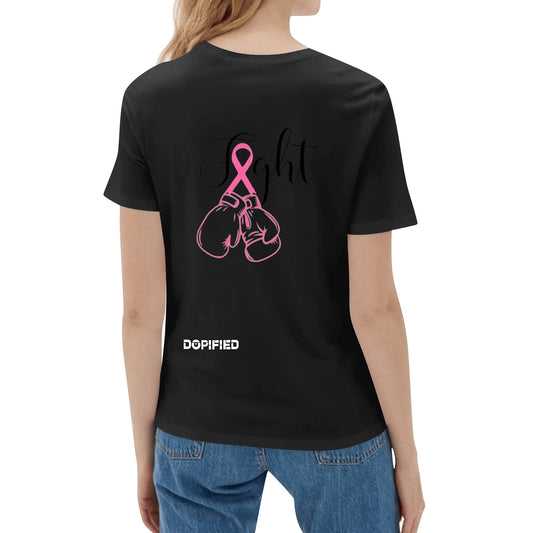 Sean Breed Breast Cancer 🎀Awarness Womens Pink L❤️VE Cotton T Shirt
