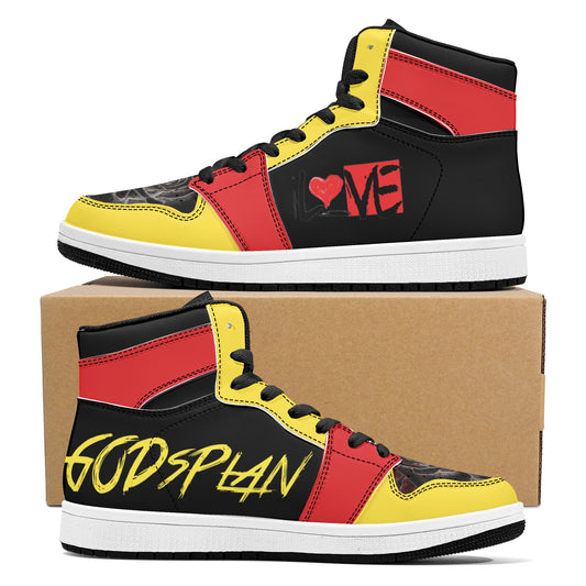 Sean Breed Gods Plan Love Mens High Top Leather Sneakers
