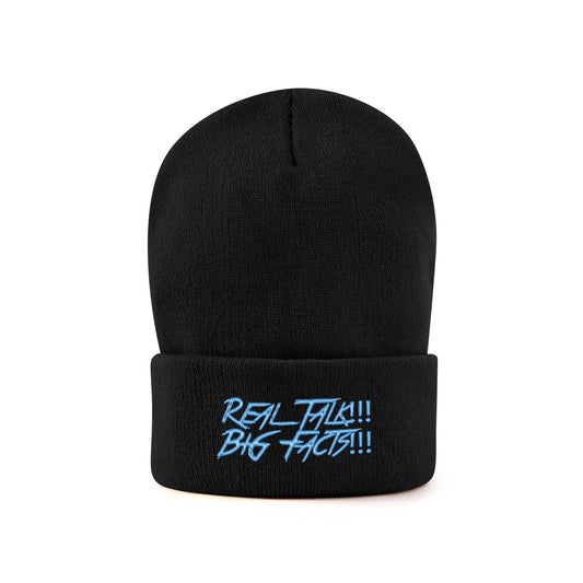 REAL TALK!!! BIG FACTS!!! Embroidered Knitted Hat