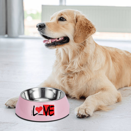 LOVE Cartoon Pet Food Bowl