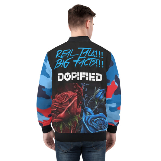 REAL TALK!!! BIG FACTS!! Mens Zip Up Bomber Jacket