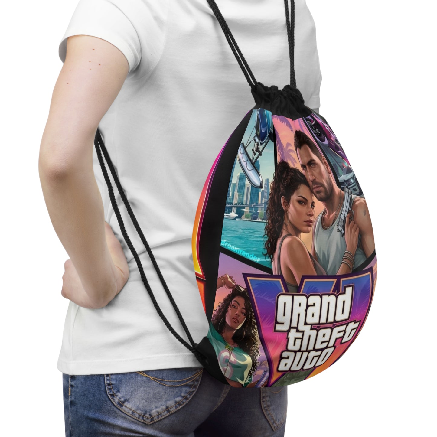GTA Vice City Drawstring Bag