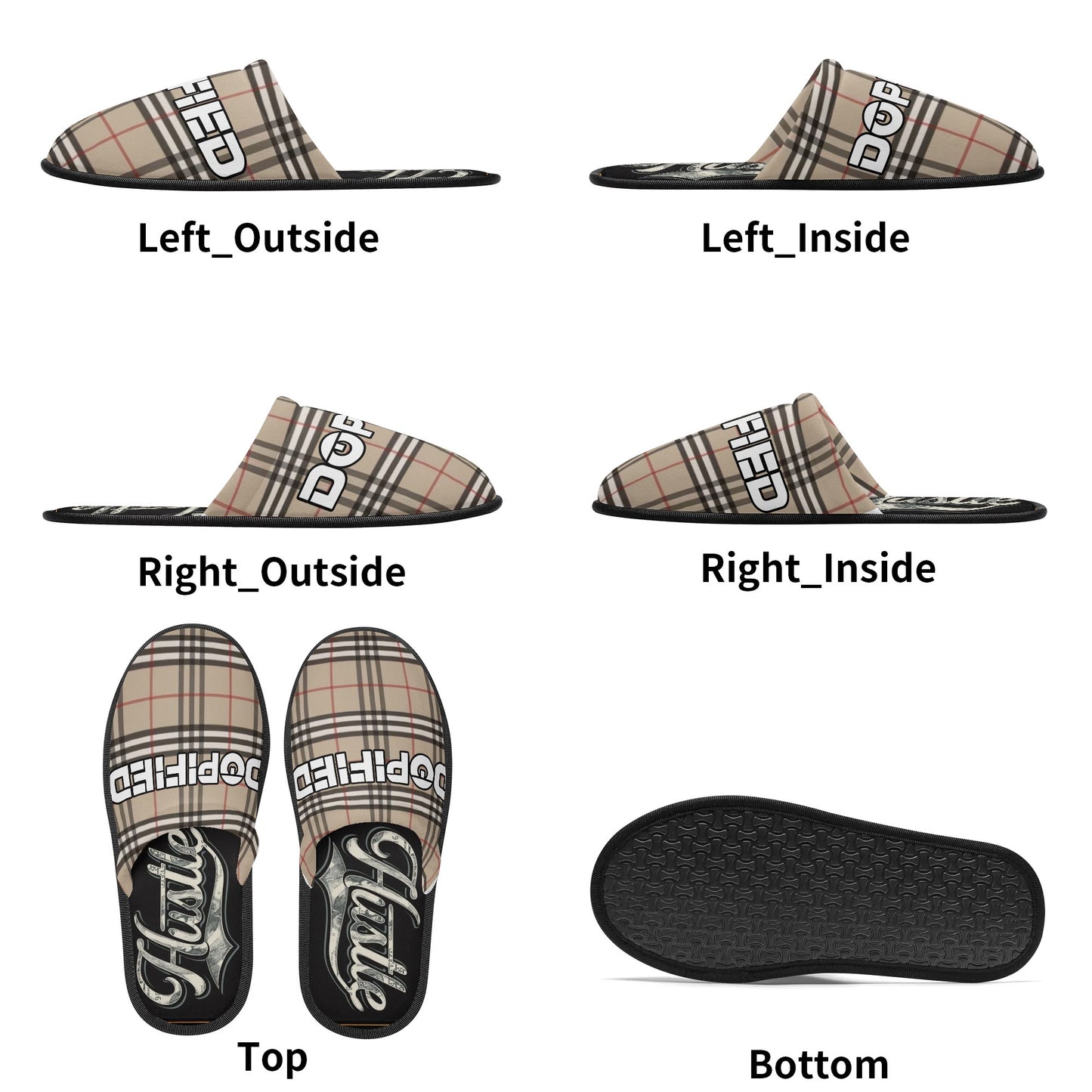 Unisex Lightweight Hotel Plush Slippers