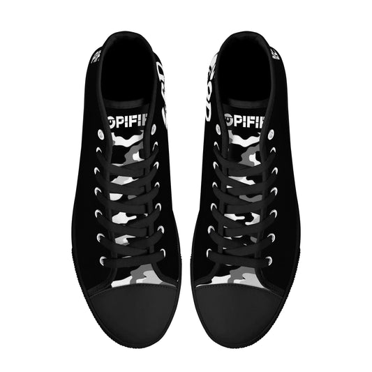 God is My Refuge DOPiFiED Mens High Top Canvas Sneakers