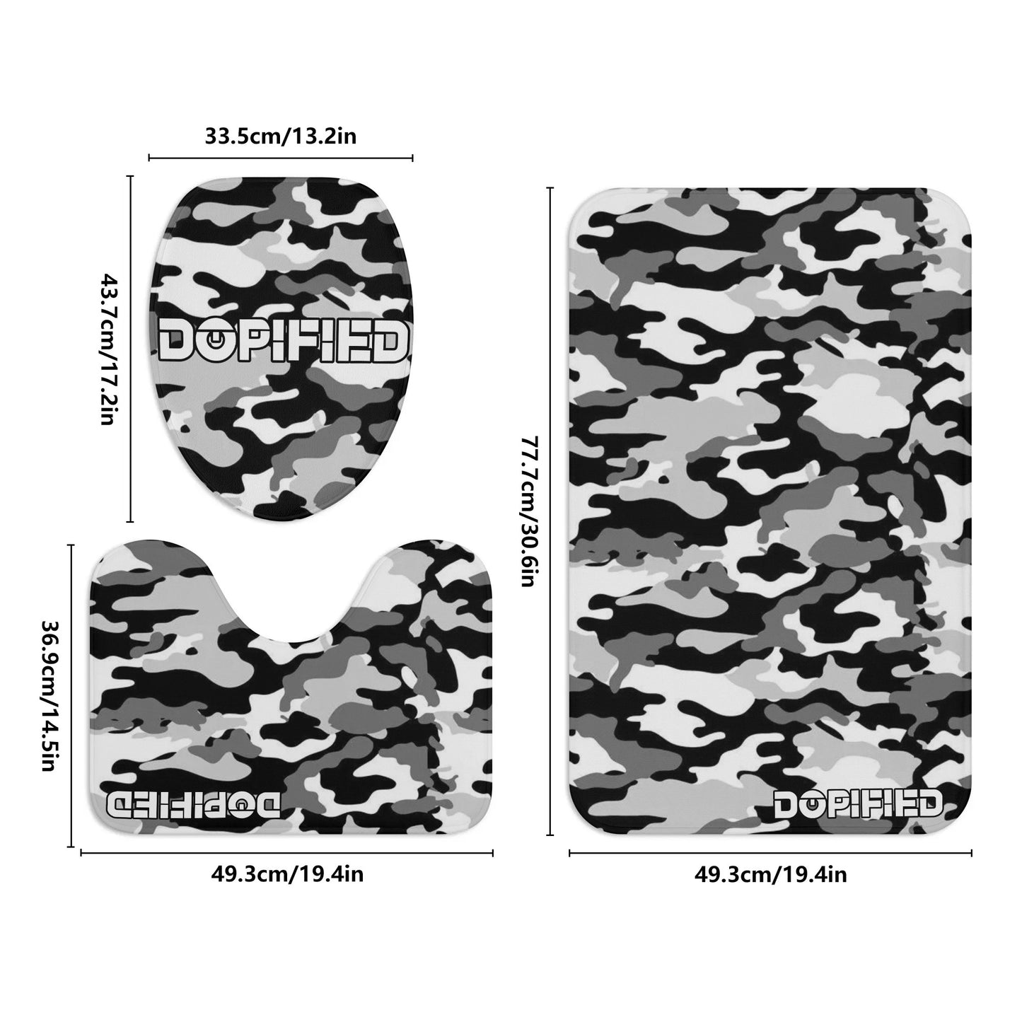 DOPiFiED camo Bathroom Toilet Set