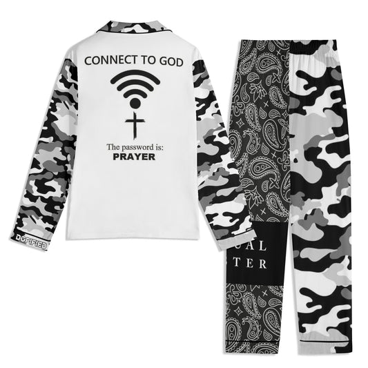 Unisex Connected 2 God Long Sleeve Adult Pajama Set