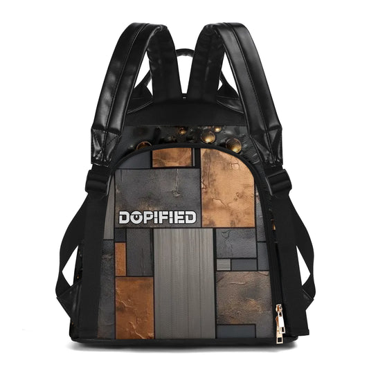 DOPiFiED Metric Travel PU Daypack Anti-theft Backpack