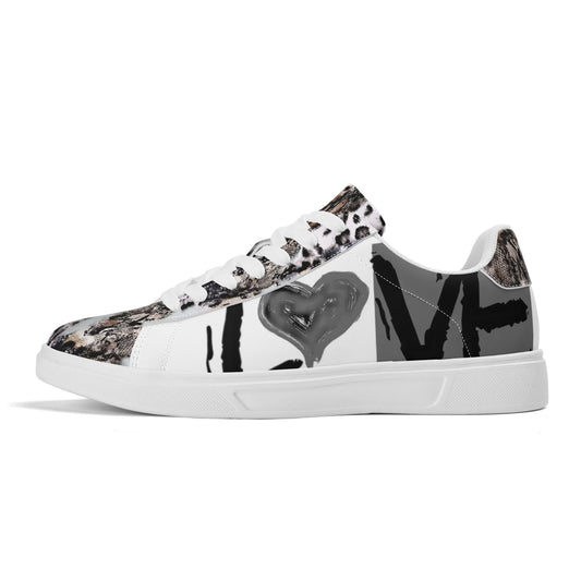 Sean Breed L🖤VE Leopard & Snakeskin Adult Lightweight Low Top Leather Skateboard Shoes