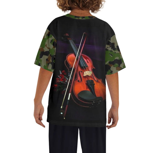 Michael Prince ViolinChildrens Loose Fit Short Sleeve T-Shirt Pull on Tees