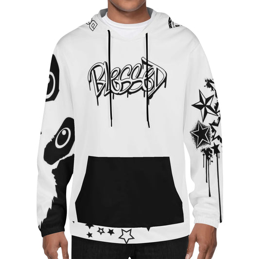 Mens Lightweight Blessed Panda Hoodie