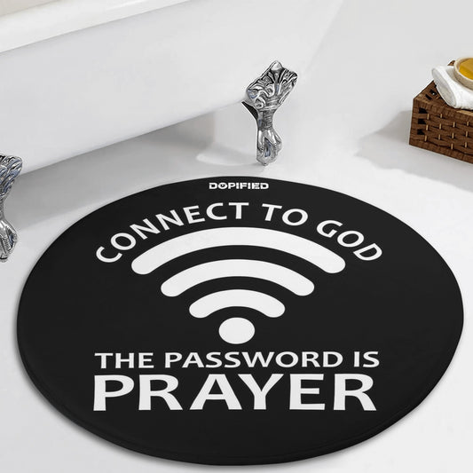 God WiFi Round Mat Housewarming Gift 2 Sizes for Bedroom