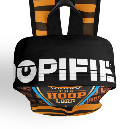 Hoop Lord jr 17 Inch Twill (PU) Leather School Backpack