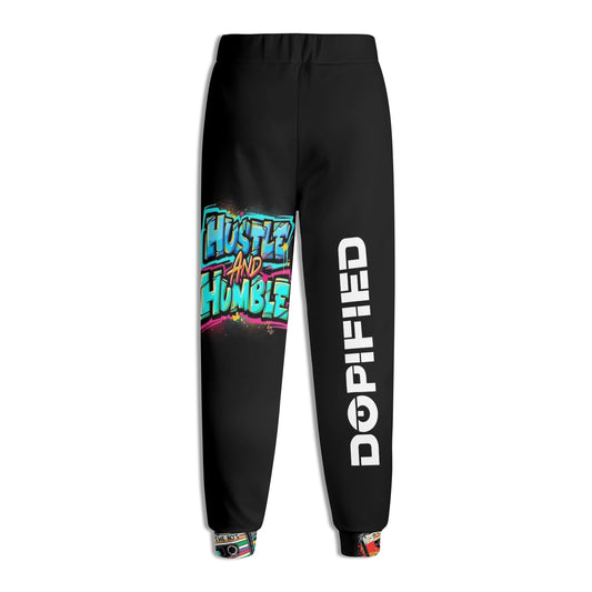 Hustle Humble Throwback 80s Unisex 3D Adult Joggers Sweatpants