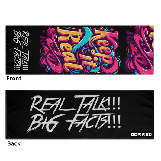 RealTalk BigFacts Keep it Real 1 Pcs Double-Side Printed Towels for Outdoor Sports Bathroom