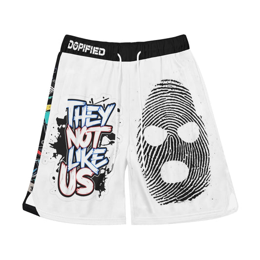 Mens Not Like Us Basketball Mesh Shorts Sea Life Swim Trunks