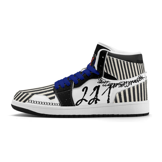 Mens Star Strucked Premium PU Leather High Top Sneakers-V2