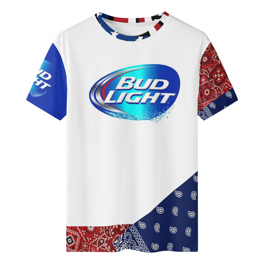 Mens Beer Bandana Bud Light Classic T-Shirt