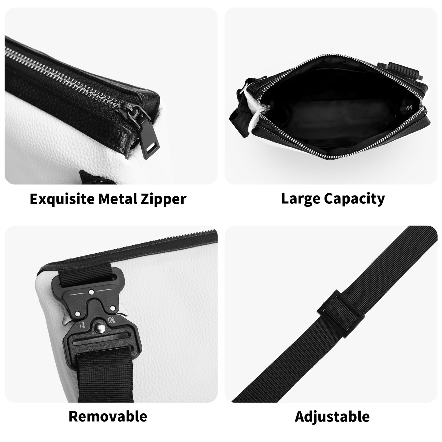 Mens EME PU Messenger Crossbody Bag Soft Satchel