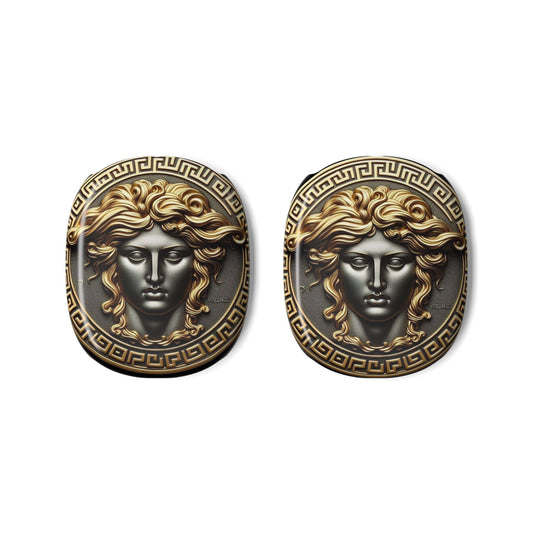 Gold Medusa AirPods Max Case – Baroque Greek Myth Versace Protective Covers