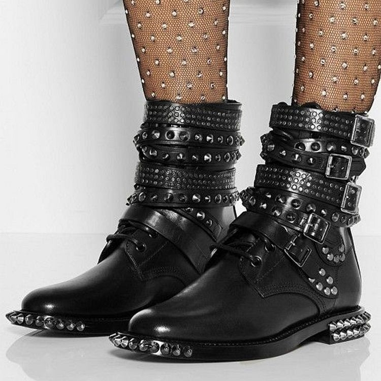 Belt Buckle Ankle Boots