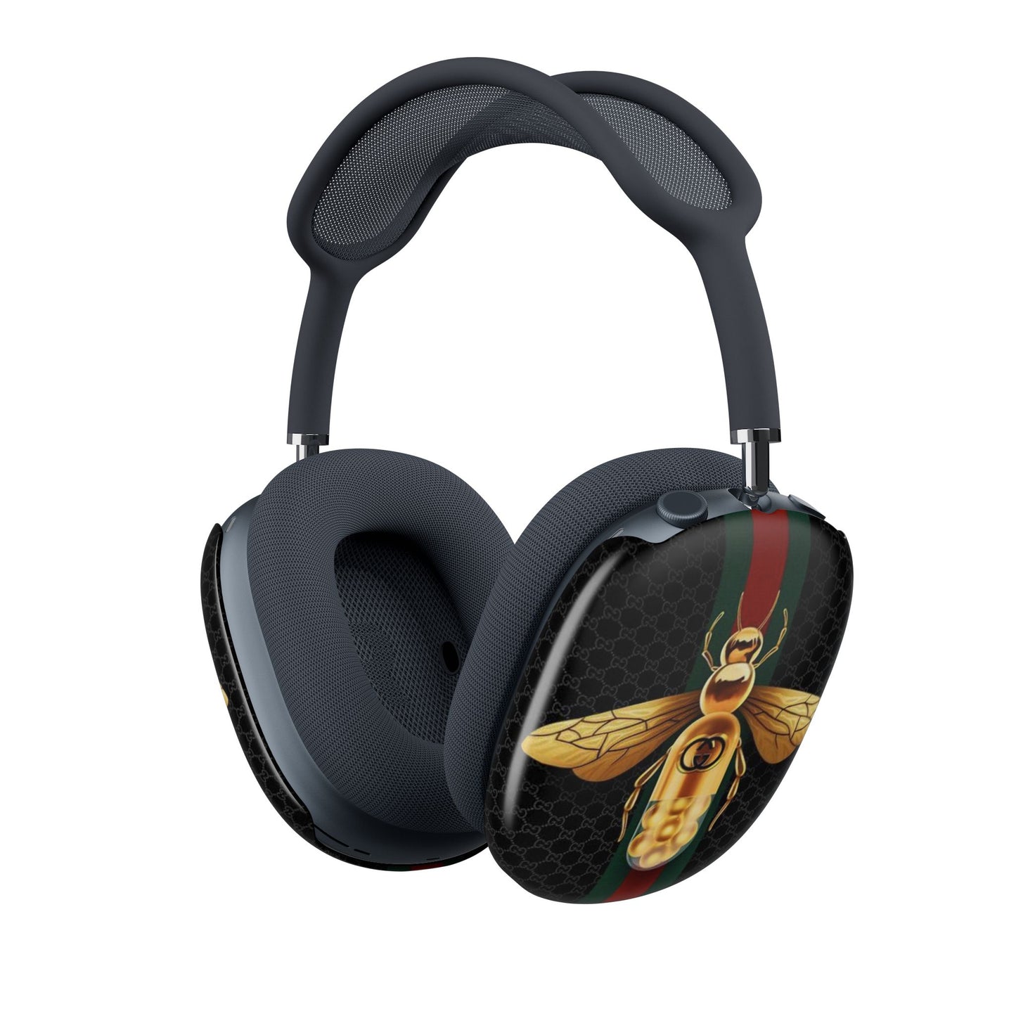 Bee Stripe AirPod Max Case — Luxury Gold Bee Design Headphone Covers