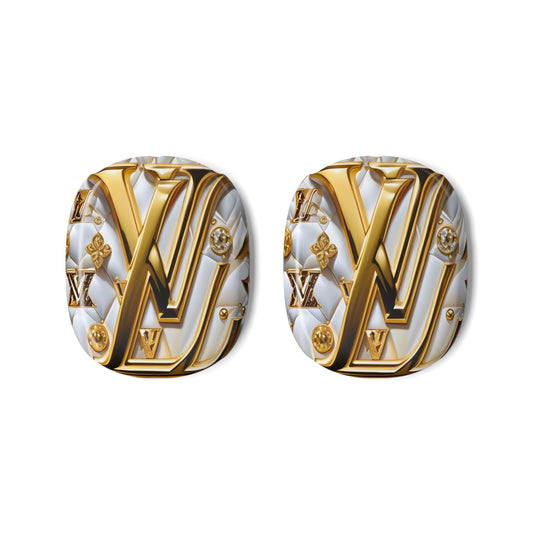 AirPod Max Case — Luxury Gold Monogram Ear Cup Covers
