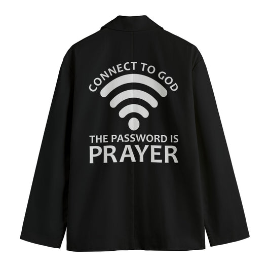 All-Over Print Men's Casual Flat Lapel Collar Blazer | 245GSM Cotton