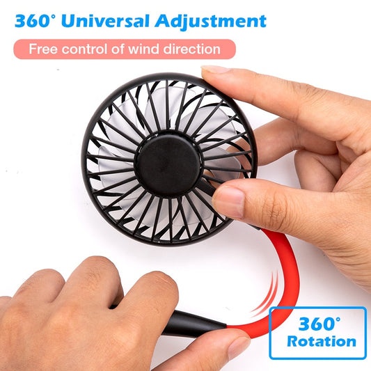 Mini USB rechargeable Portable Neck Fan
