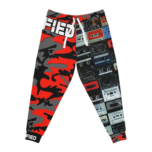 DOPiFiED “Red Camo Throwback Cassette” Athletic Joggers