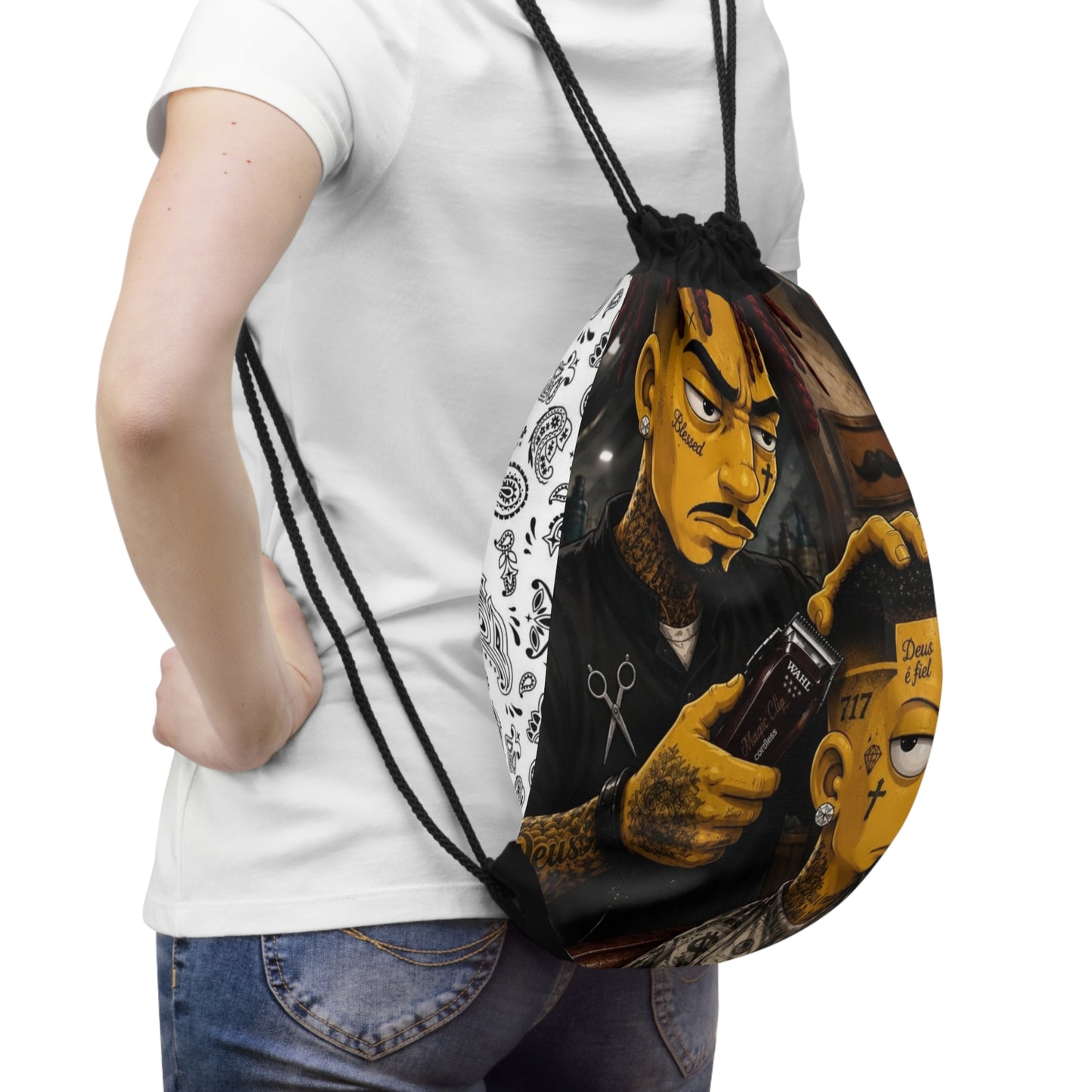 Black Bart Drawstring Bag