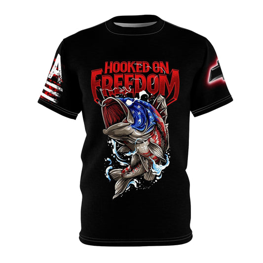 DOPiFiED Hooked On Freedom Unisex Cut & Sew Tee