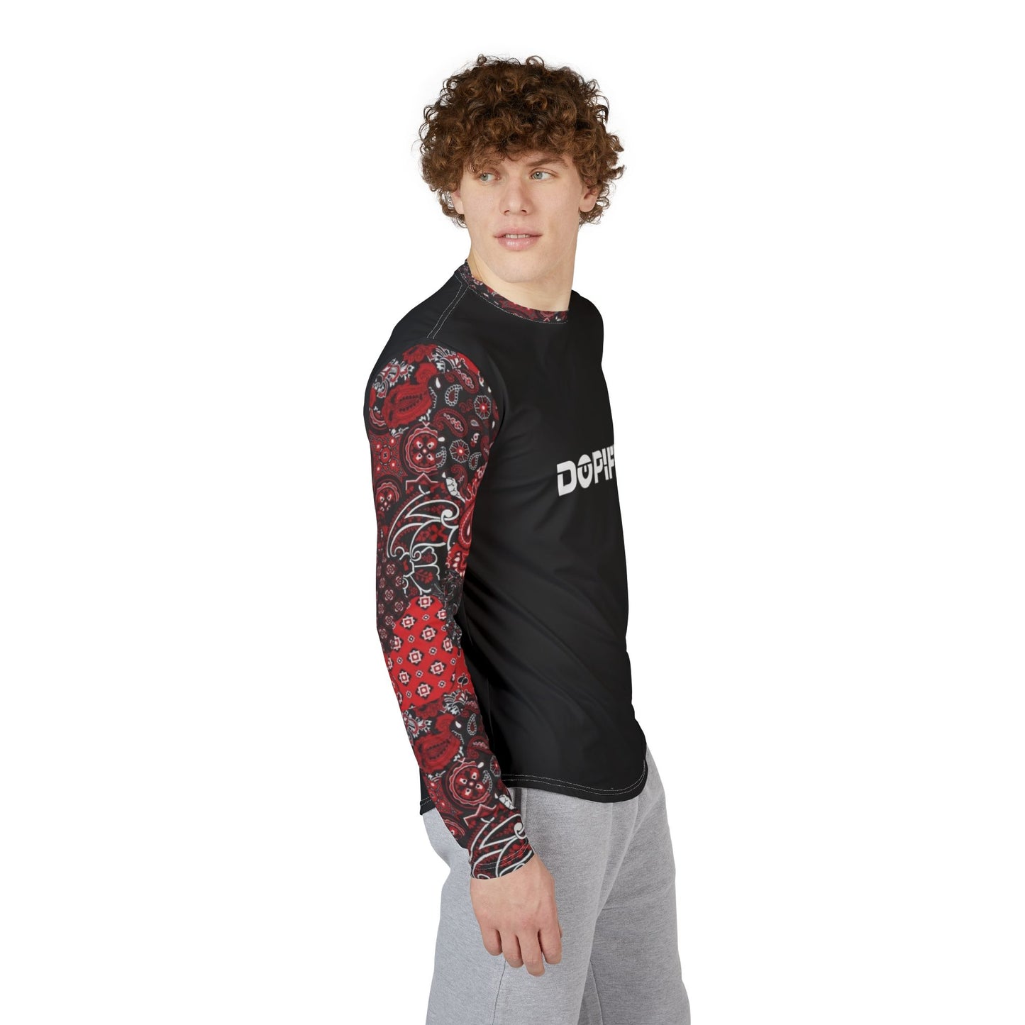 Men's DOPiFiED Bandanna UV Protection Long Sleeve Shirt - Stylish & Functional with Floral Design