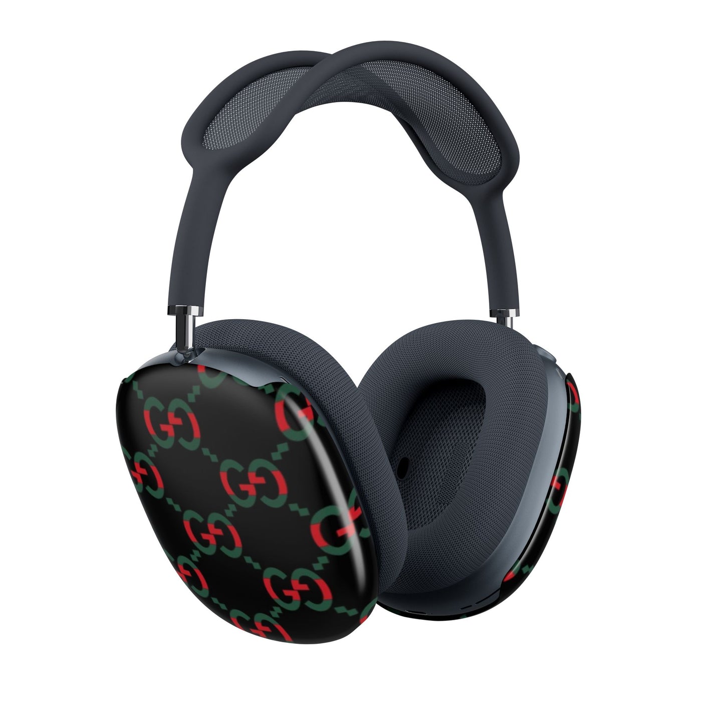 Designer AirPod Max Cases — Black Red & Green Graphic Ear Cup Covers