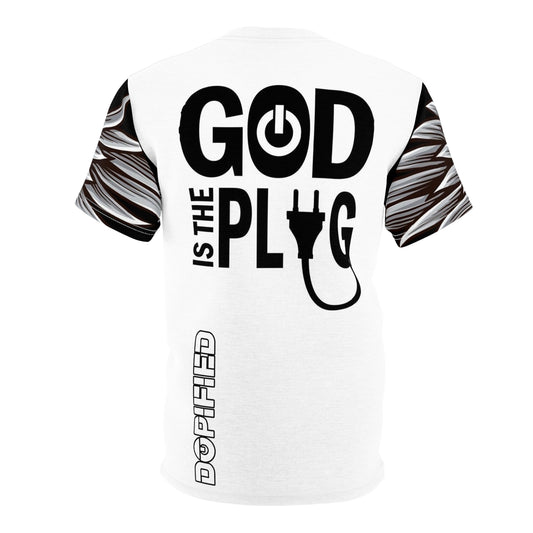 DOPiFiED “GOD is Plug” Unisex Cut & Sew Tee