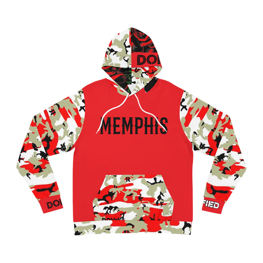 DONSKii Memphis Red Camo & Rose” Fashion Hoodie