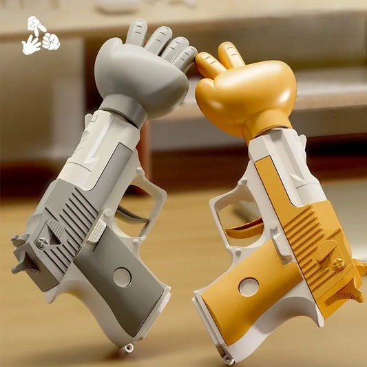 Rock Paper Scissors Gun Decompression Party Social Toy Stress Relief Prop Tiny Interactive Funny Toy Gun Birthday Gifts