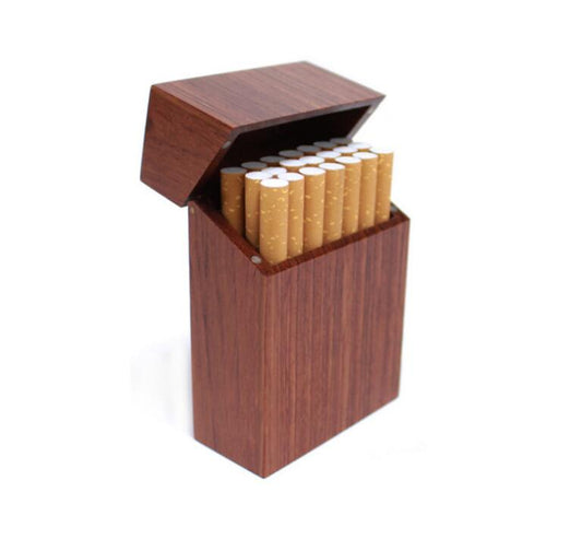 Handmade Fine Smoke 20 Magnets Flip Over Thin Bamboo Wood Box Gifts Cigarette Cases