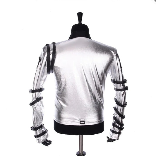 Michael Jackson Jacket BAD tour Silver Jacket Outerwear for Collection
