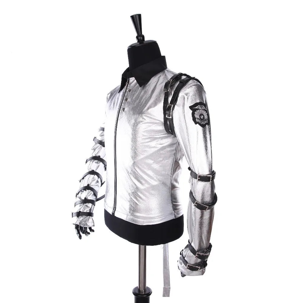 Michael Jackson Jacket BAD tour Silver Jacket Outerwear for Collection