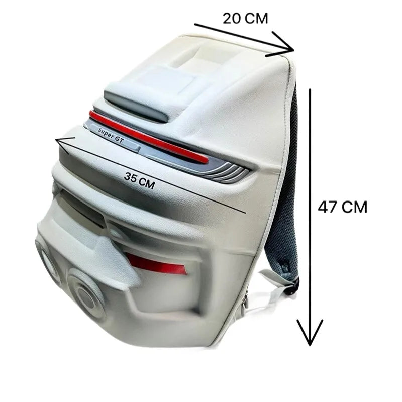 Hard Shell Backpack for Cycling Riding - Large Capacity Sports-Inspired Stylish Mens Rucksack, Waterproof Durable Daypack