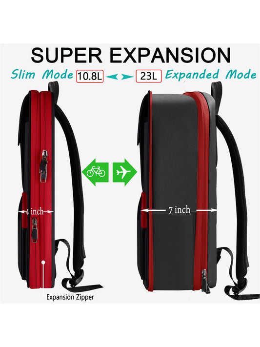 Slim & Expandable Laptop Backpack 15.6 Inch Business Waterproof Anti-Theft Travel for Men and Women