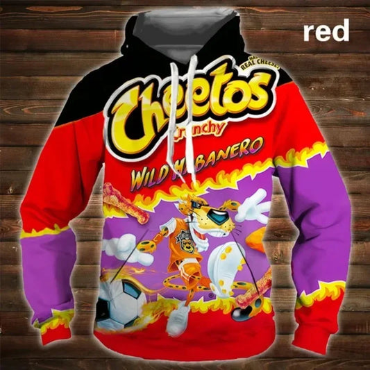 Toon Cheetos Food Hoodie Men's and Women's Haikyuu Graphic Hoodies