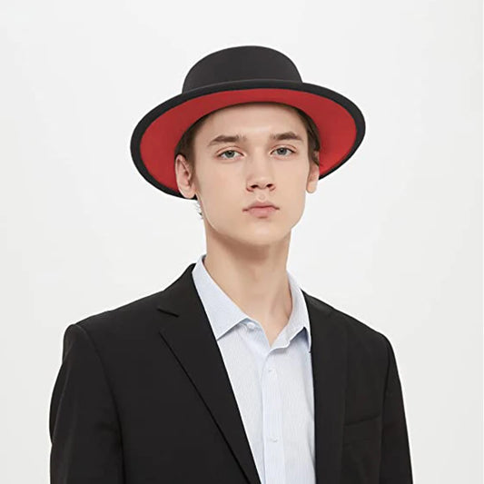 Unisex Two Tone Wide Brim Fedora Hats Women Vintage Western Cowboy Hat Classic Men British Style Jazz Cap Fashion Panama Caps