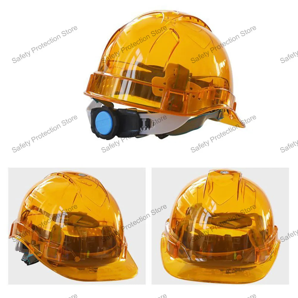 Construction Safety Helmet Worker Climbing Protective Transparent Vented Hard Hat Outdoor Workplace Head Protection Helmet